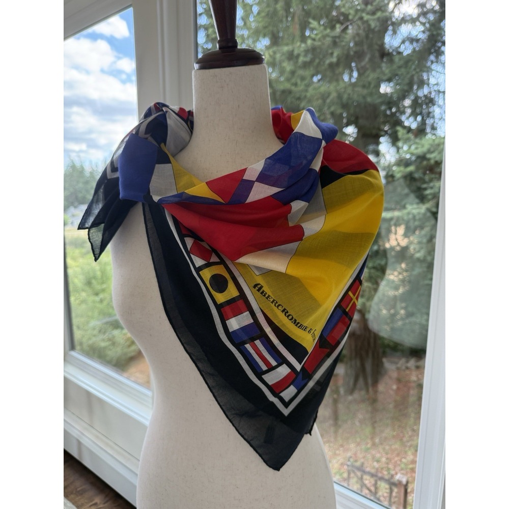 Large vintage Abercrombie and Fitch cotton scarf